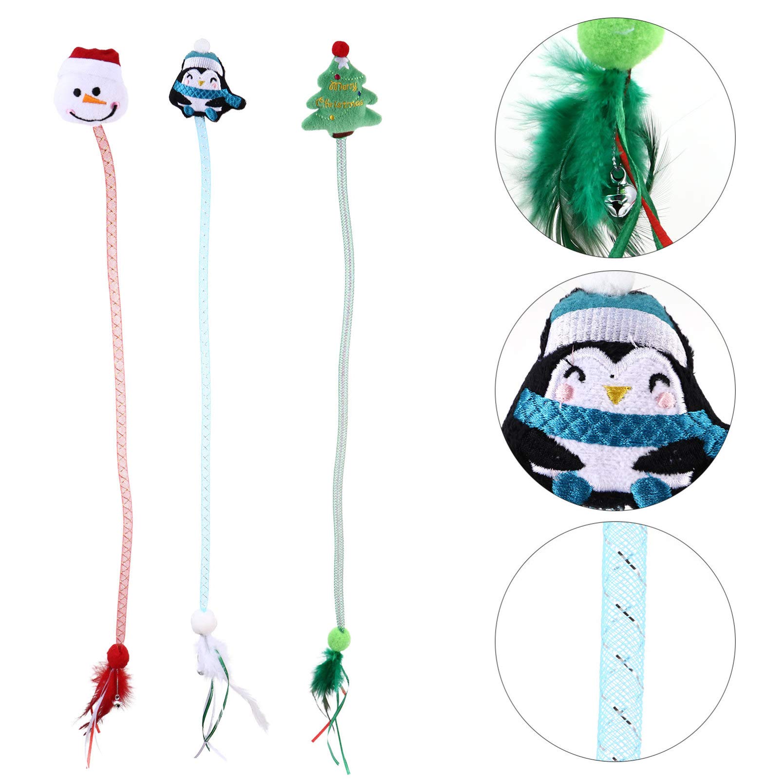 Balacoo 3-Piece Cat Toy Wand Set - Interactive Kitten Toys with Teaser Wand & Ant Nest Workout Stick for Indoor Cats - Perfect for Exercise, Playtime & Bonding with Your Feline Friend