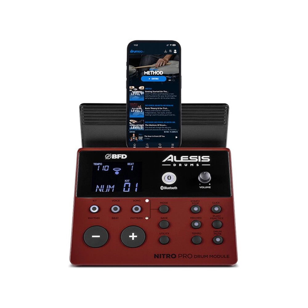 Alesis Nitro Pro Electronic Drum Kit - 8-Piece Mesh Drum Set with Bluetooth, Drum Sticks & Headphones - Perfect for Home Practice, Studio Recording & Live Performances