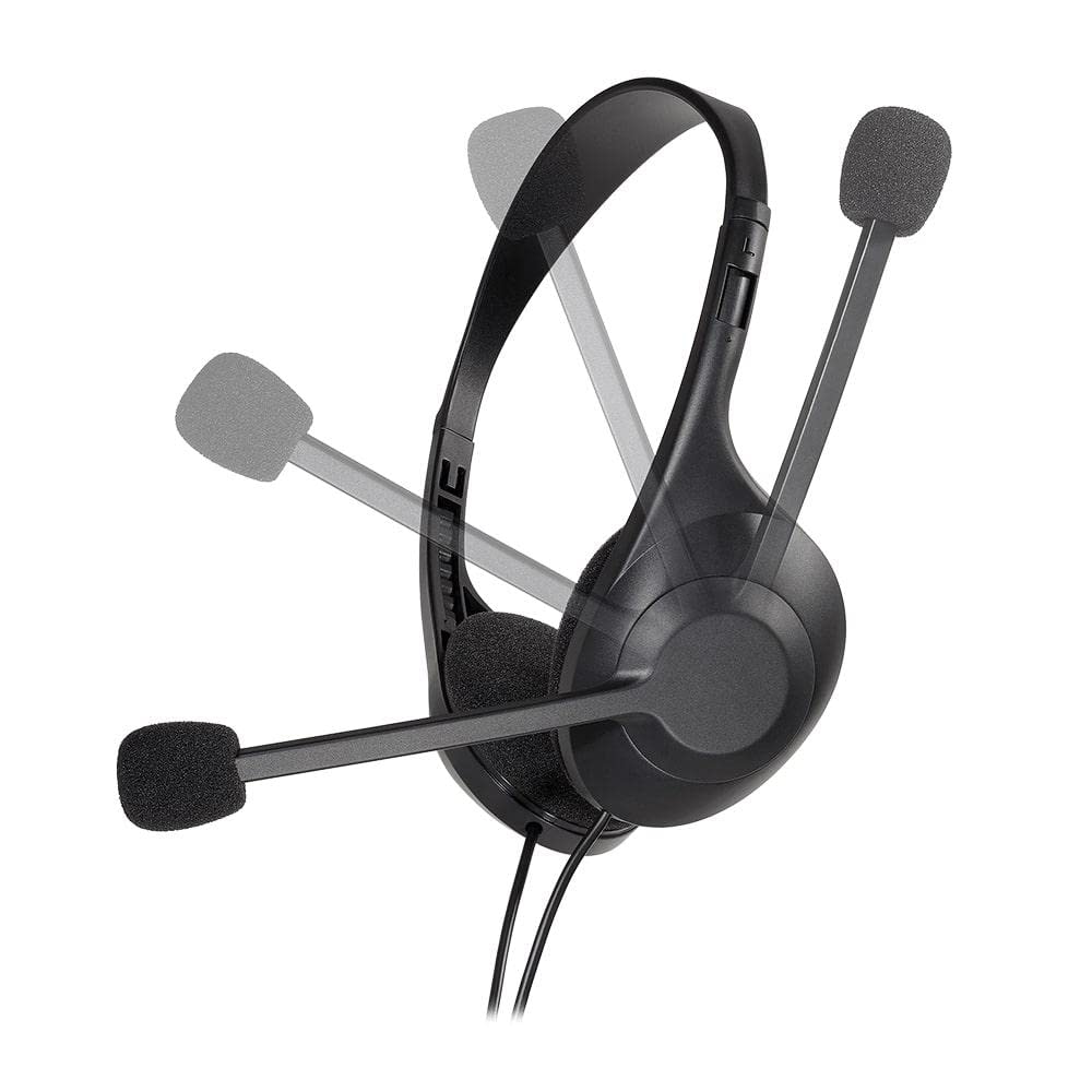 Audio-Technica ATH-102USB Dual-Ear USB Headset with Adjustable Microphone - Noise Cancelling for Home Office, Remote Work & Online Learning (Black) | Ideal for Zoom Calls, Webinars & Virtual Classrooms