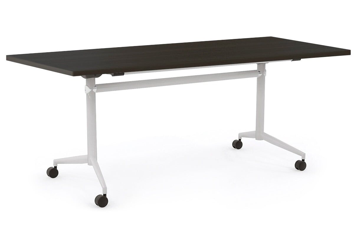 Flip Top Folding Mobile Conference Room Table Uno - 1200L x 800W - Portable Meeting Table for Office, Classroom & Events - Space Saving Design for Small Rooms