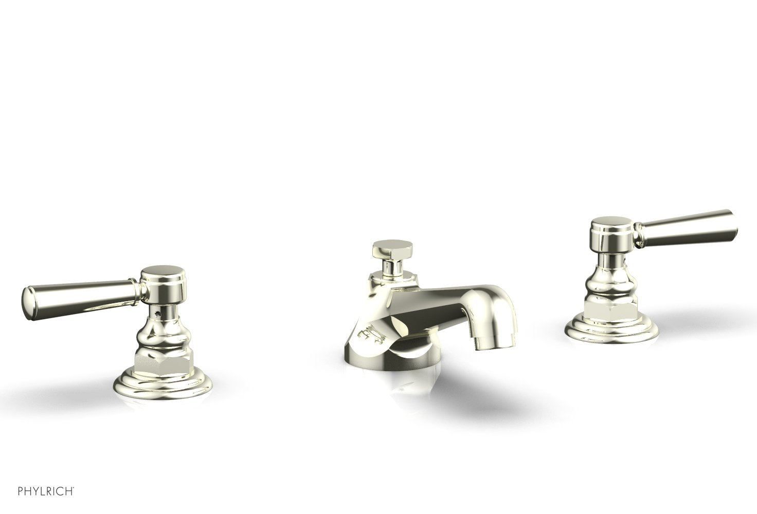 HEX TRADITIONAL 8-Inch Widespread Bathroom Faucet Lever Handles - Brushed Nickel Finish - Compatible with Most Standard Faucets - Perfect for Bathroom Vanity Sink Renovation and Modern Home Upgrade