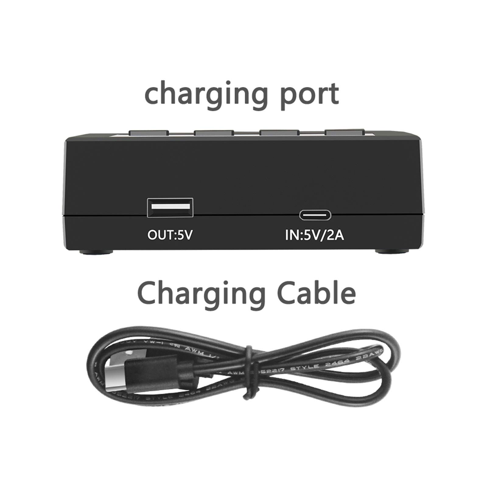 LII-M4 4-Slot Smart Battery Charger with LCD Display - Fast Charging for 18650, 26650, 14500, AA, AAA Lithium & NiMH Rechargeable Batteries - Perfect for Flashlights, Cameras, Toys, and Electronic Devices