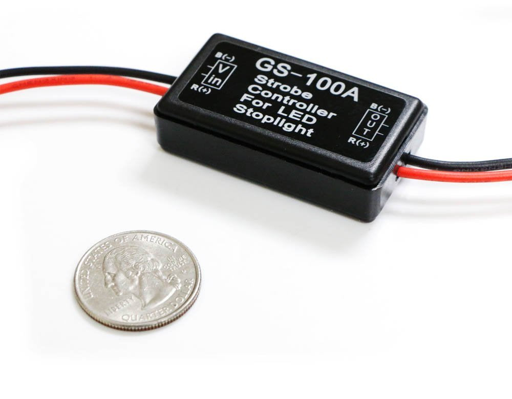 12V 100A LED Brake Light Strobe Flash Controller Module for Cars - High Performance Car Strobe Light System for Emergency Vehicles, Trucks & Motorcycles (Perfect for Safety Lighting, Warning Signals & Vehicle Customization)