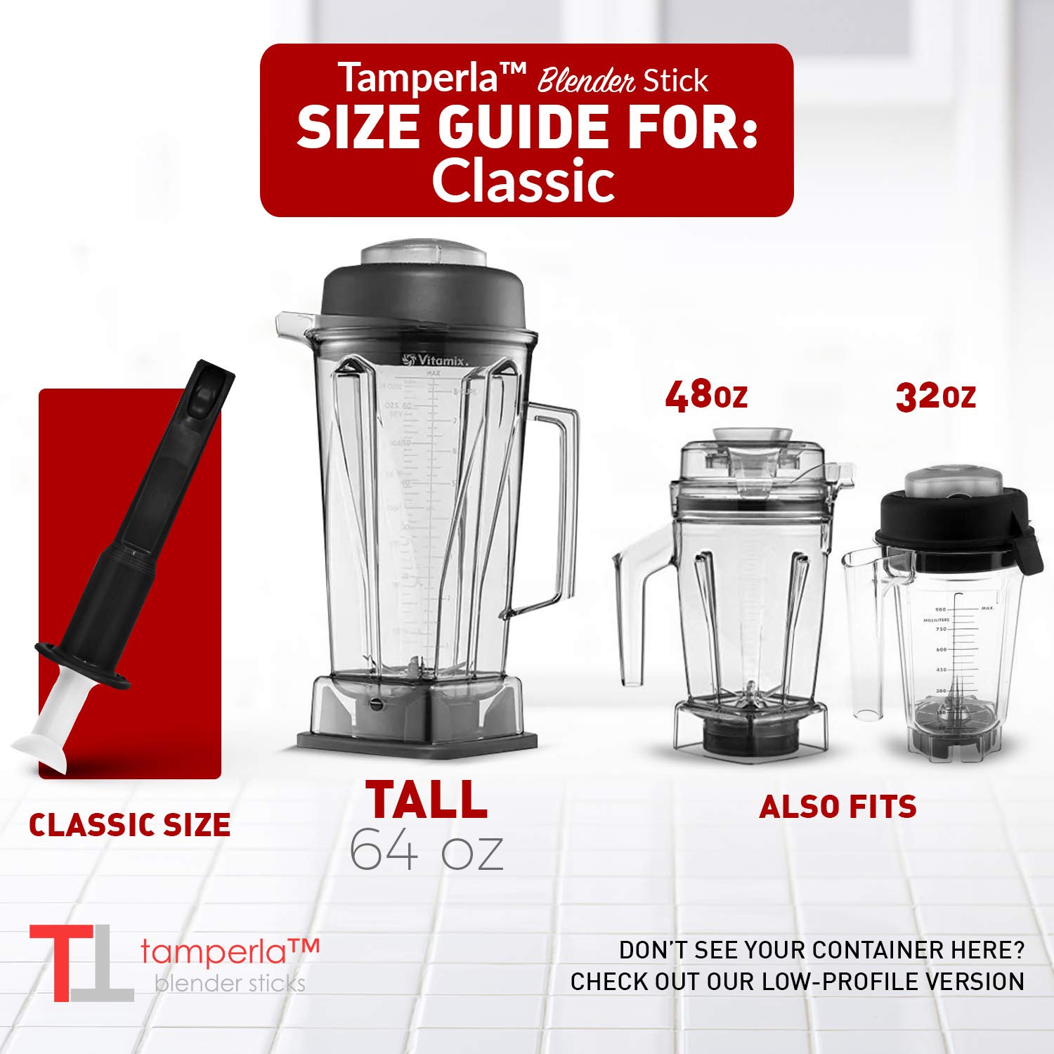 Vitamix 64 oz Tamper - Patented Blender Plunger Accessory for Classic Vita-Mix Containers | Perfect for Smoothies, Soups & Nut Butters