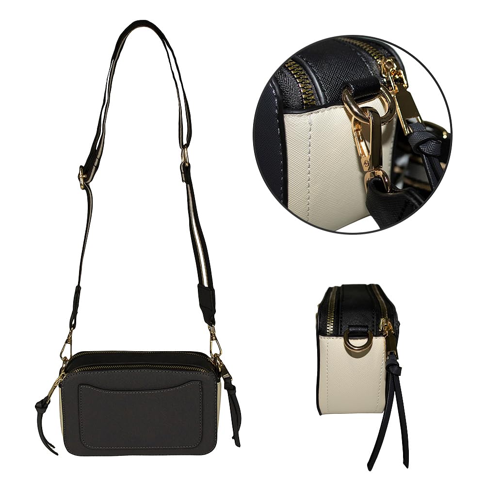 Trendy Bee Purse Camera Crossbody Bag for Women - Small Snapshot Shoulder Bag with Wide Leather Strap - Perfect for Travel, Photography & Everyday Use