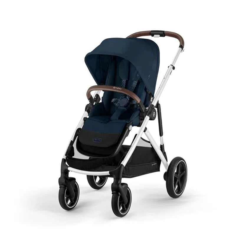 Gazelle S 2023 Lightweight Stroller with Ocean Blue Seat & Silver Frame - Perfect for City Walks, Travel & Everyday Use
