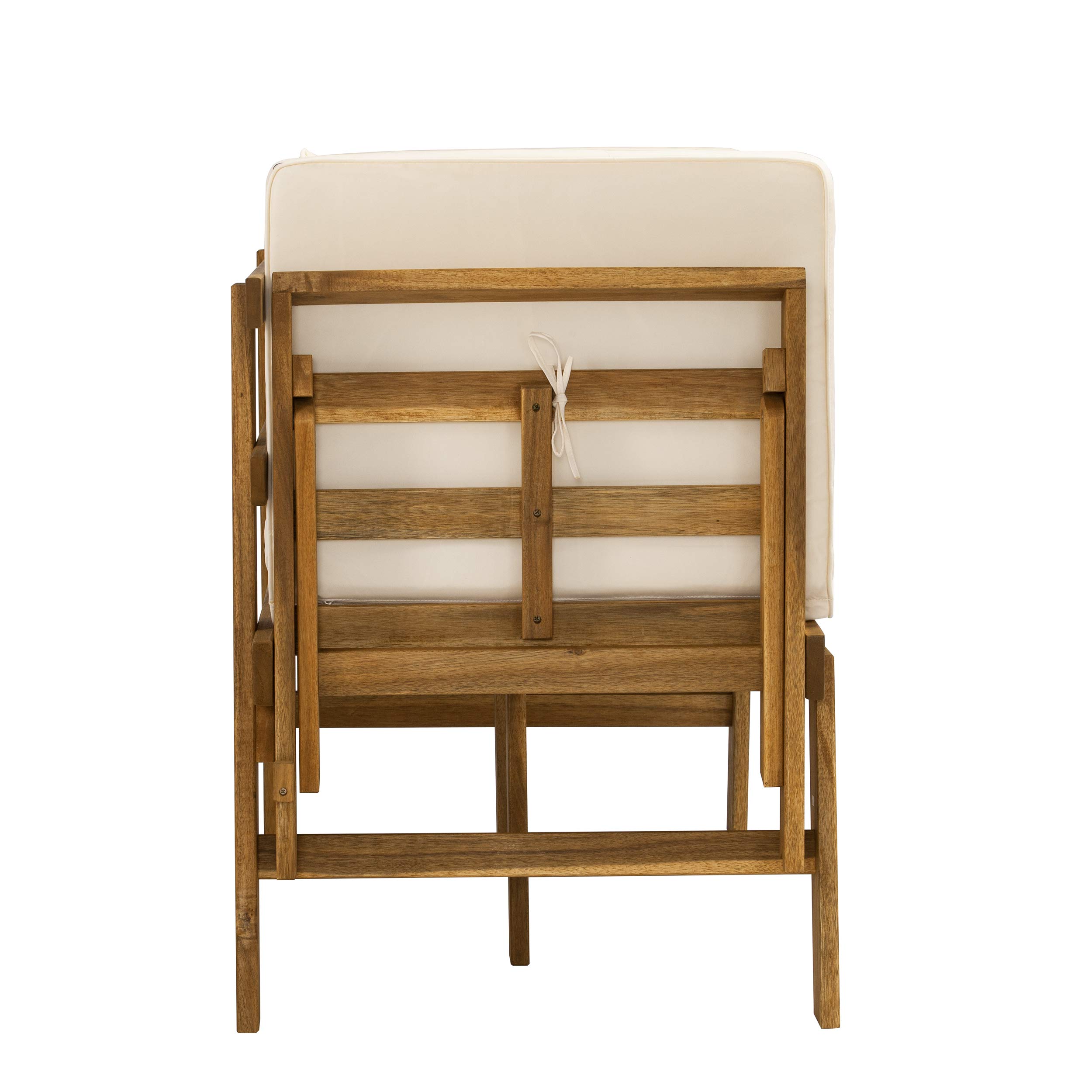 SEI Furniture Dolavon Outdoor Lounge Chair - Waterproof White Patio Chair for Poolside, Garden, and Backyard Relaxation | Comfortable All-Weather Resin Wicker Furniture