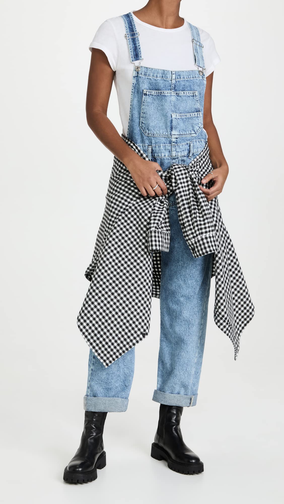 FP Movement Women's Ziggy Denim Overalls - Stylish & Comfortable Denim Jumpsuit for Casual Wear, Outdoor Adventures & Street Fashion
