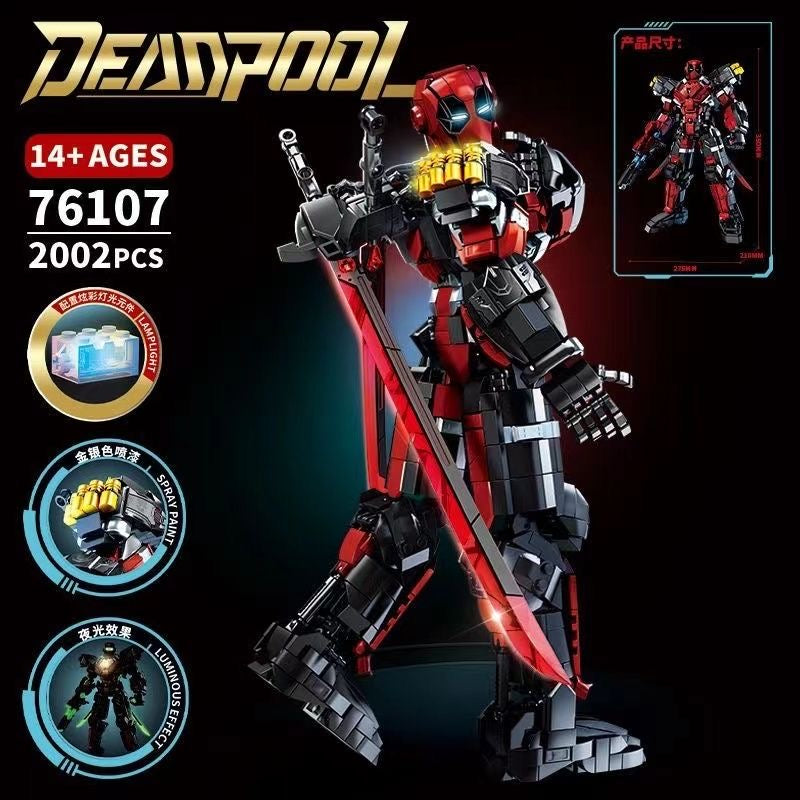 LEGO Super Heroes Deadpool Mecha Building Kit - 76107 Marvel Collectible Toy Set for Kids & Adults | Creative Play, Birthday Gift & Home Decoration