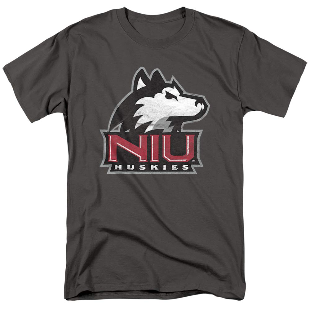 Northern Illinois University Official Distressed Unisex T-Shirt | Comfortable Cotton Tee for Men & Women | Perfect for Game Day, Alumni Events & Casual Wear (Charcoal, Small)