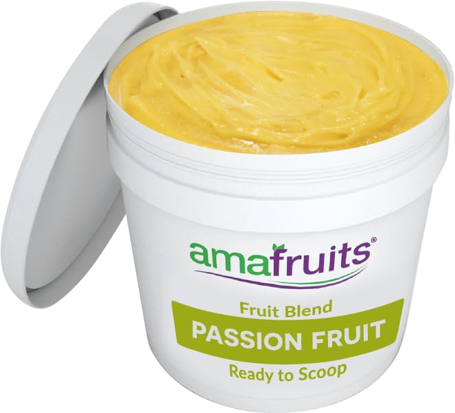 Amafruits Tropical Frozen Sorbet - 2.6 Gallon Bulk Passion Fruit Flavor | Refreshing Dessert for Parties, Catering & Summer Treats