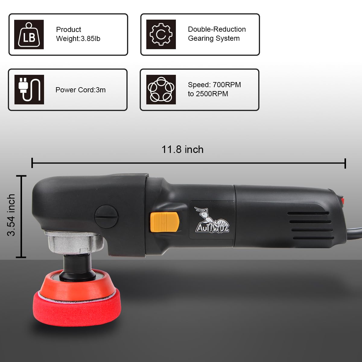 600W Mini Buffer Polisher Kit - 33Pcs Car Waxing & Polishing Machine with 1