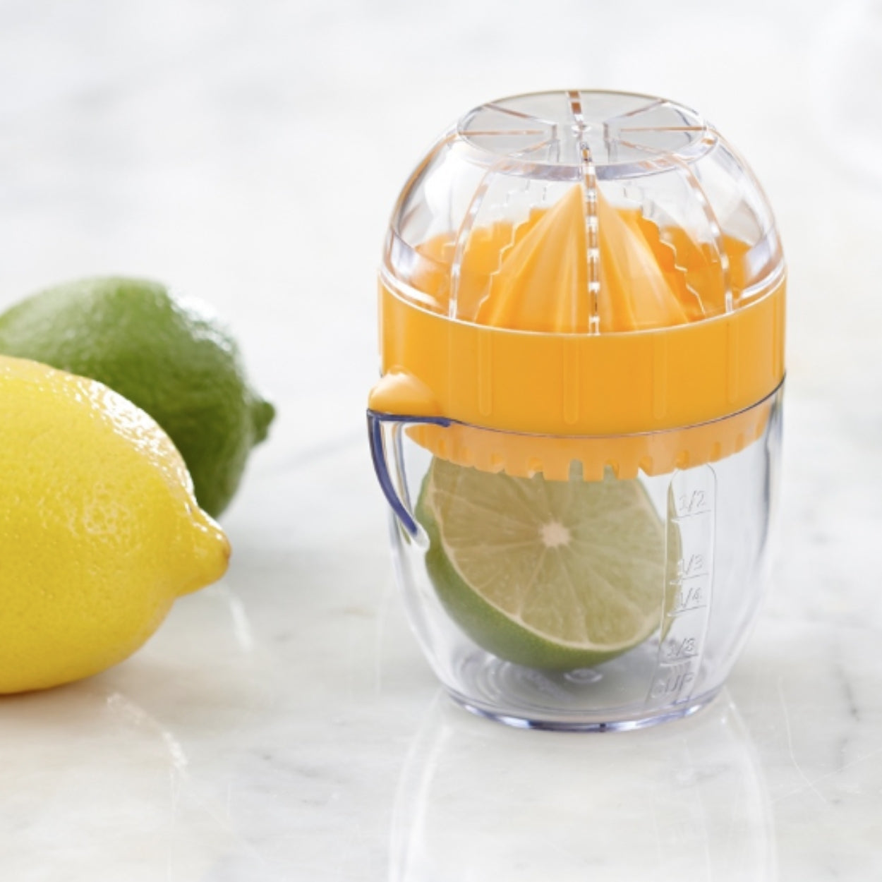 Trudeau 1/2 Cup Citrus Juicer - Manual Orange Lemon Lime Squeezer for Fresh Juice - Perfect for Breakfast, Cocktails & Healthy Drinks