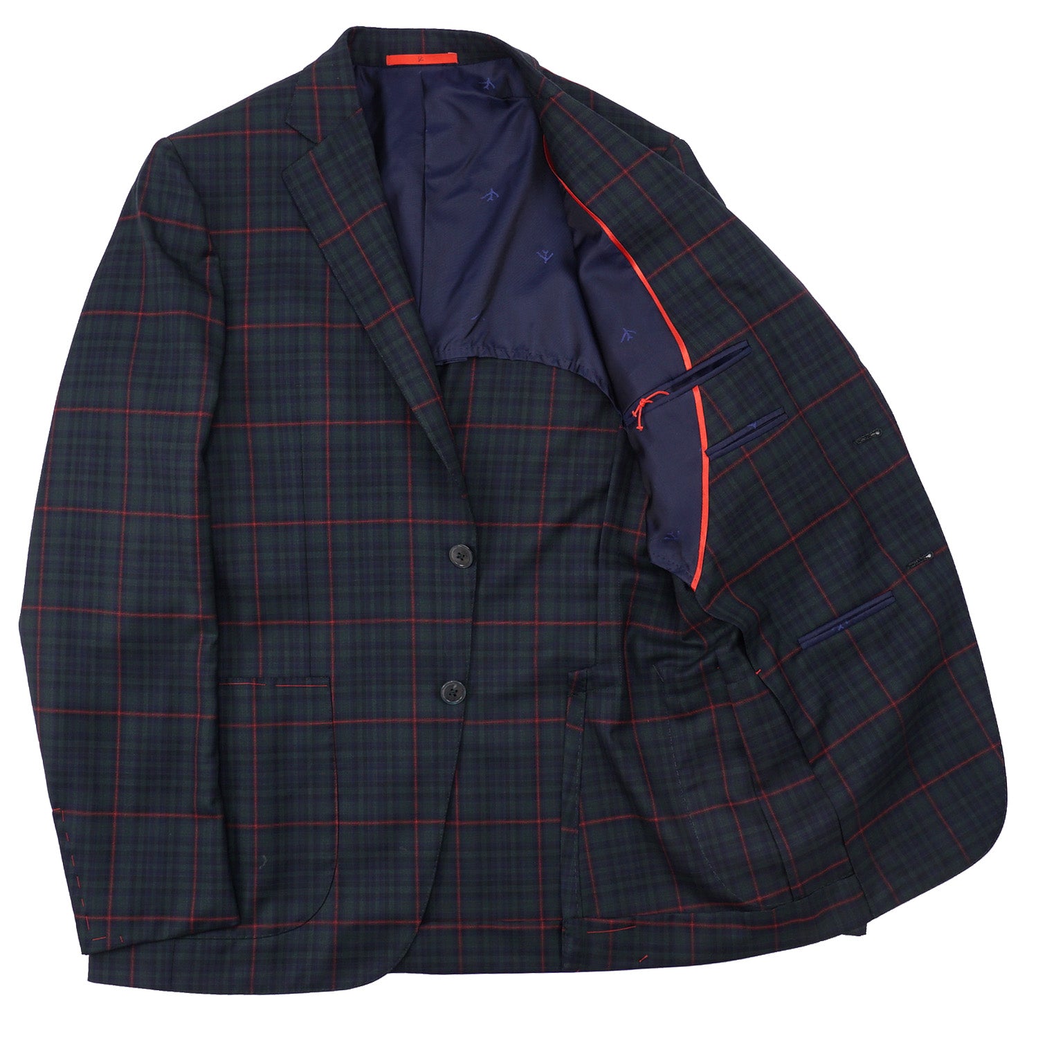 Isaia Super 140s Wool Checkered Sport Coat for Men - Premium Italian Tailored Blazer for Business, Weddings & Formal Occasions