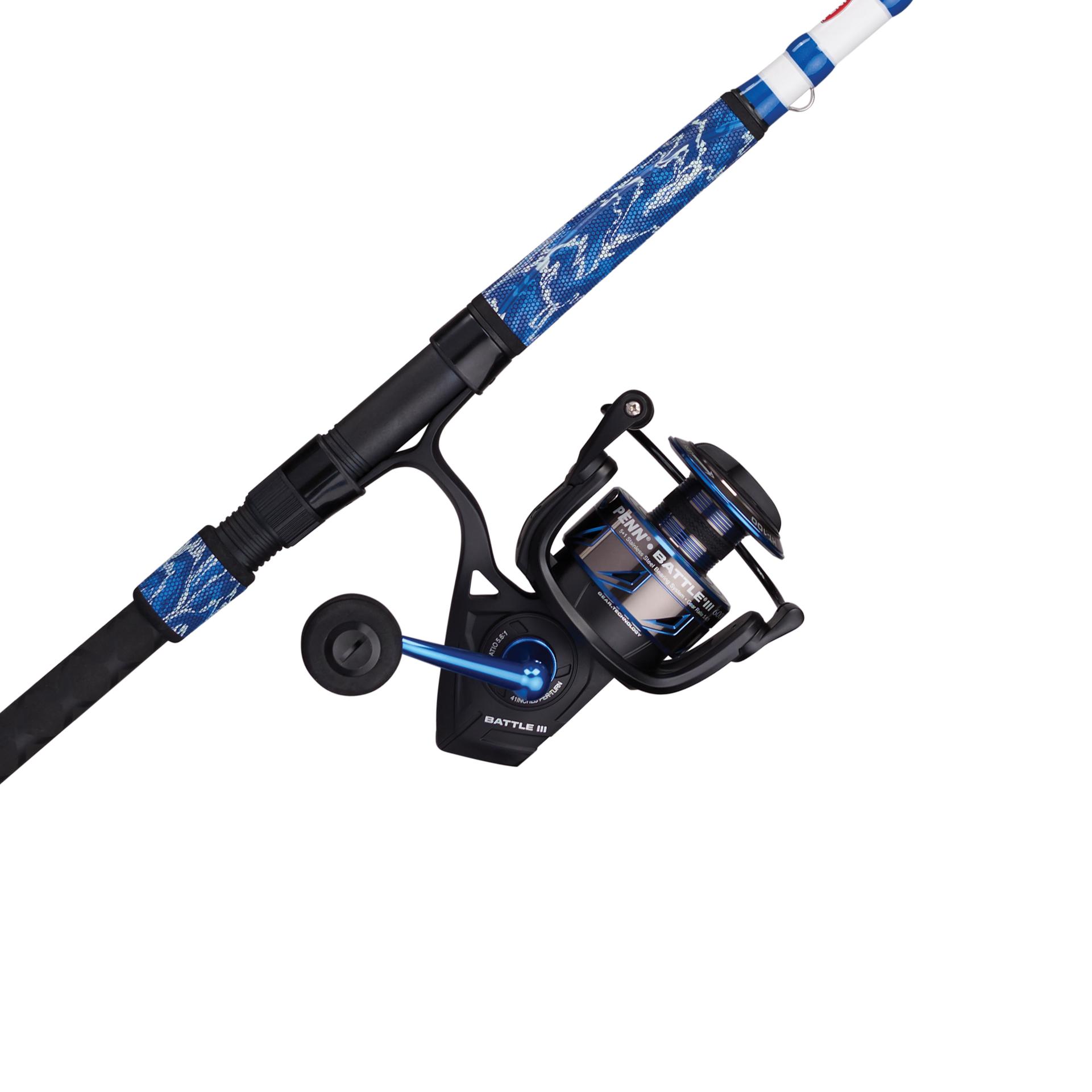 Battle® III LE Spinning Rod and Reel Combo - Premium Fishing Gear for Freshwater and Saltwater Anglers - Perfect for Bass, Trout, and Inshore Fishing Adventures