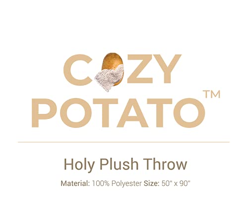 Cozy Potato® Holy Plush Oversized Throw Blanket - Soft Fleece Navy Blue Blanket for Couch, Bed & Sofa - Perfect for Winter, Gifts & Home Decor