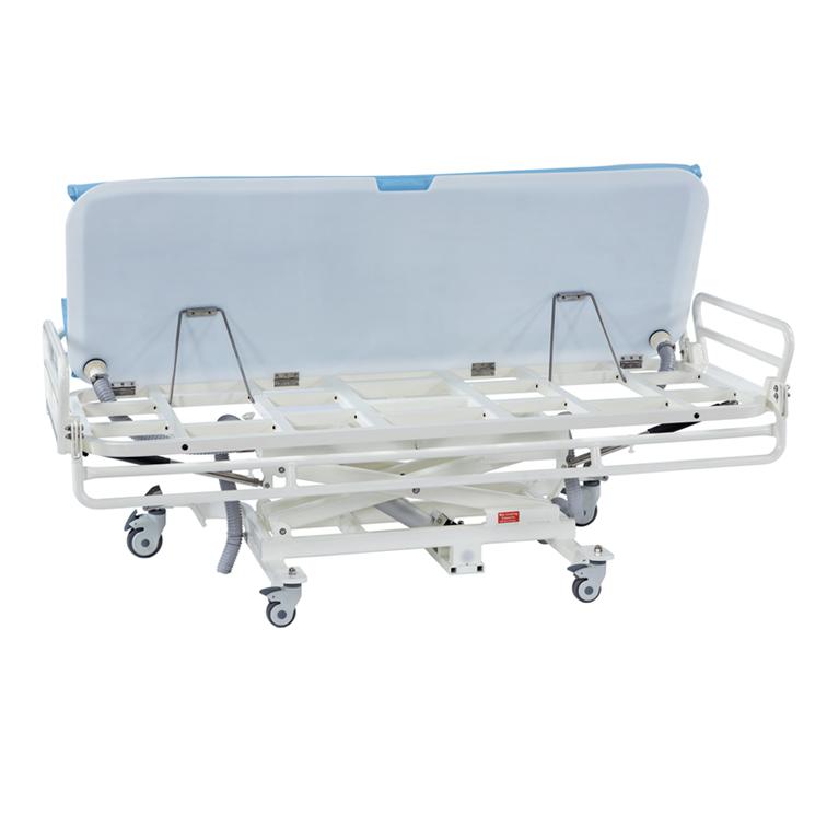 Hydraulic Shower Trolley - Adjustable Height Medical Bath Chair for Elderly & Disabled - Home Healthcare Equipment for Safe Bathing & Showering