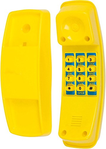 SSS Logo Swing Set Telephone for Kids - Yellow Outdoor Playground Toy for Backyard & Park Fun