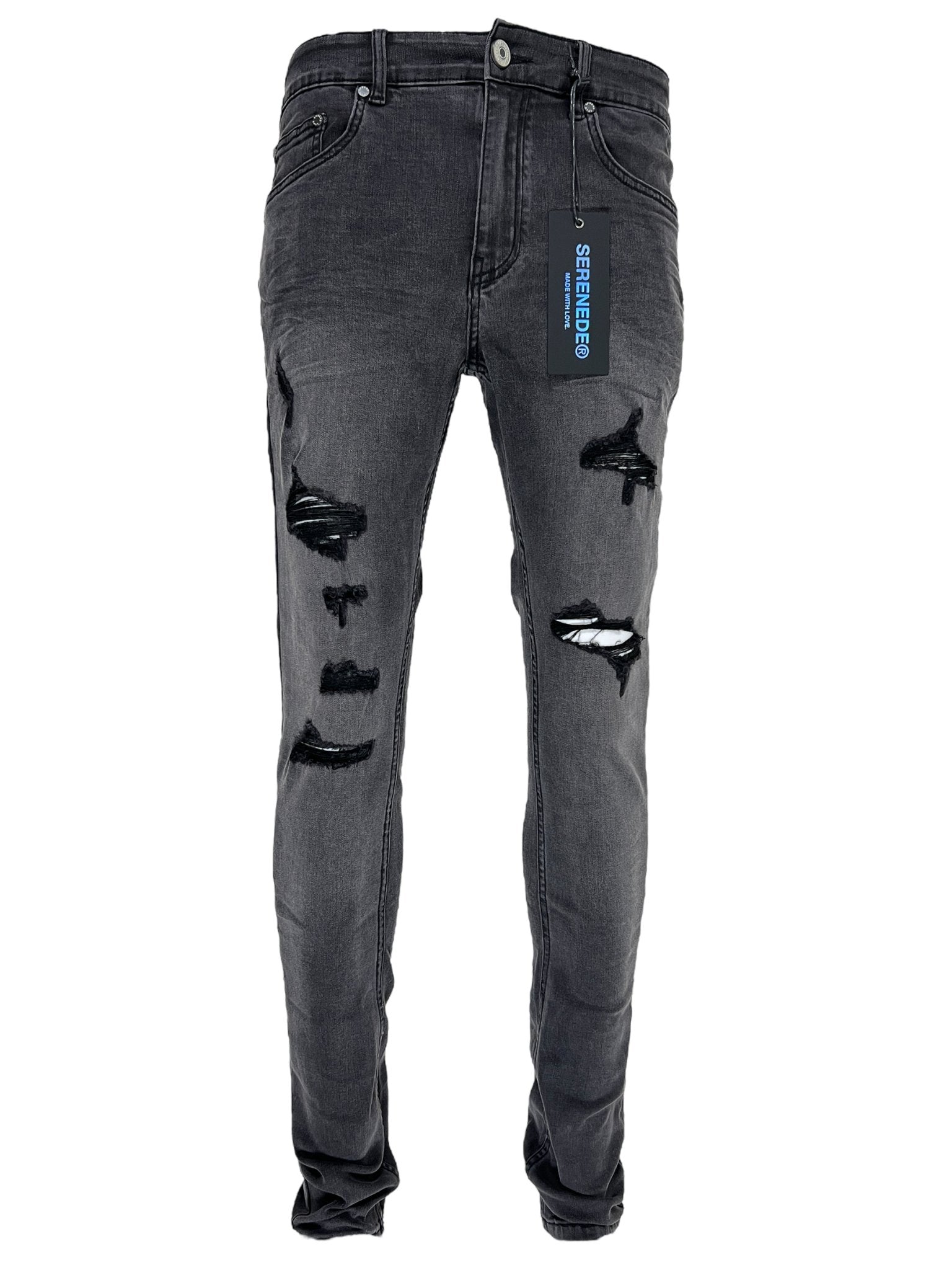 Serenede Shadow 33 Jeans Coal - High Waist Slim Fit Denim Pants for Women | Perfect for Casual Wear, Office & Night Out