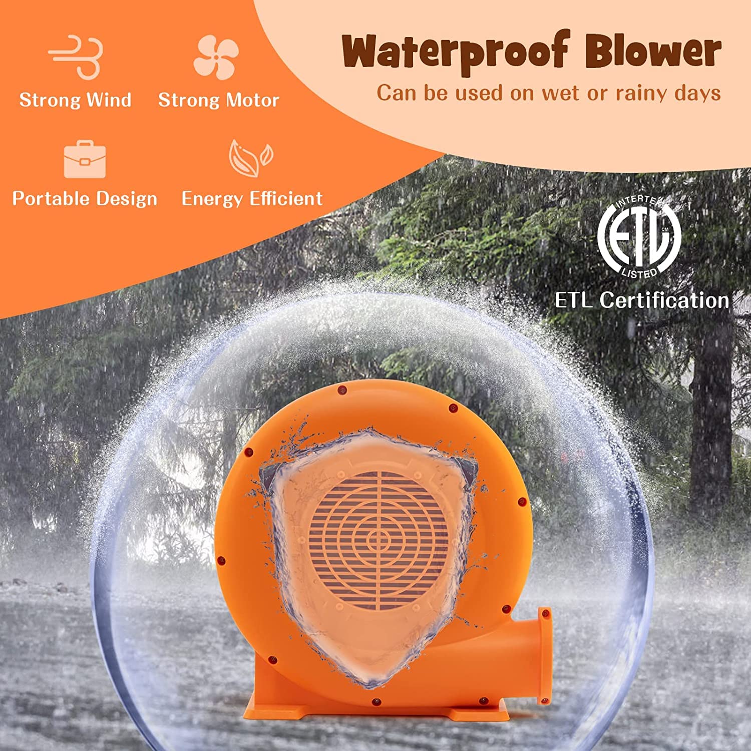 **BOUNTECH 6-in-1 Inflatable Water Slide & Bounce House for Kids - Outdoor Water Play with GFCI 750W Blower, Splash Pool, Water Cannon - Perfect for Toddlers, Boys & Girls Backyard Parties, Summer Fun, and Birthday Gifts**