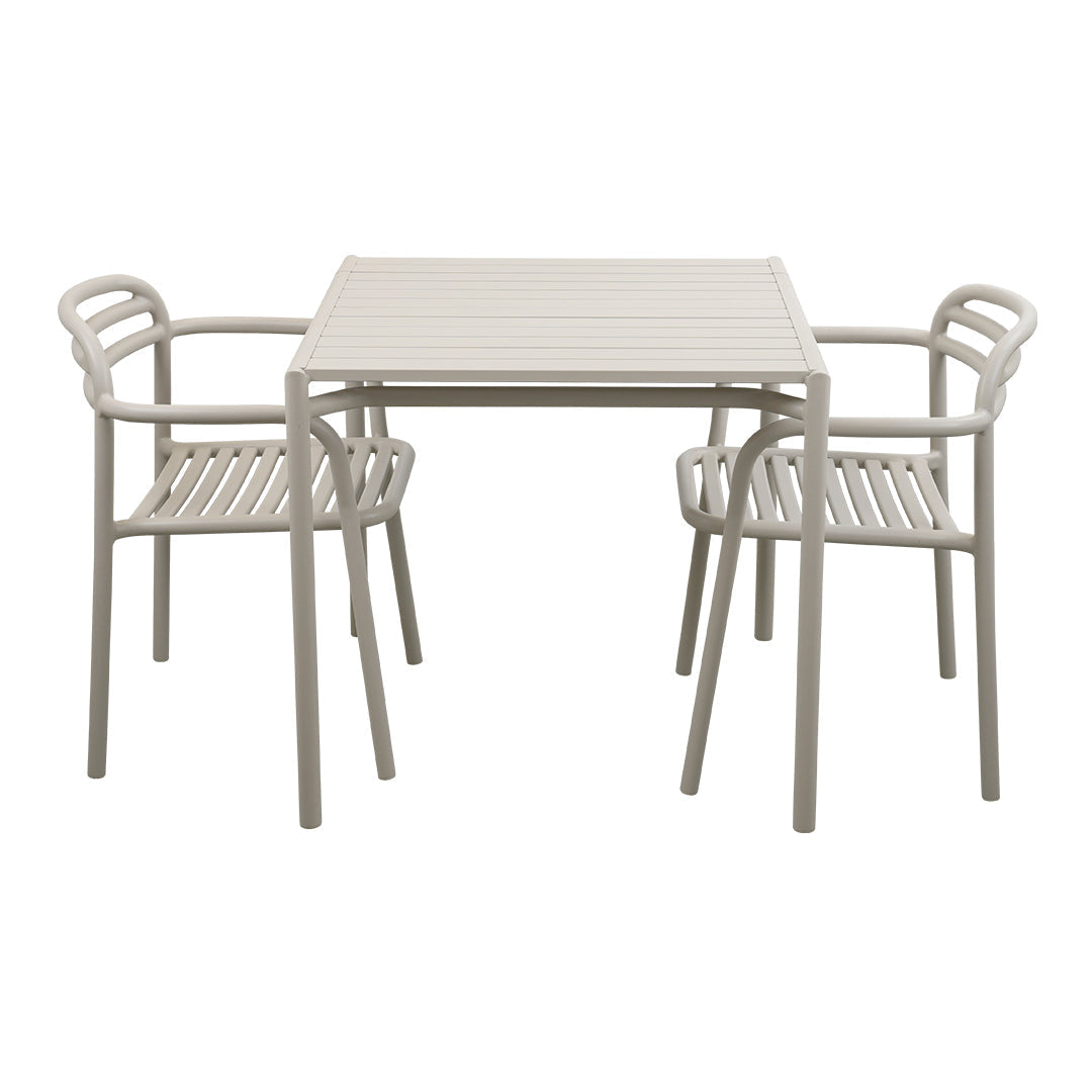 Modern Bliss Square Dining Table Set with 4 Armchairs - Perfect for Small Spaces, Kitchen, Breakfast Nook & Apartment Dining