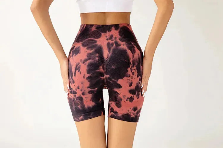 High Waisted Yoga Pants for Women - Tummy Control & Butt Lifting Workout Shorts - High Elasticity Drip Dyed Fitness Leggings - Perfect for Gym, Running, Yoga & Lounge Wear