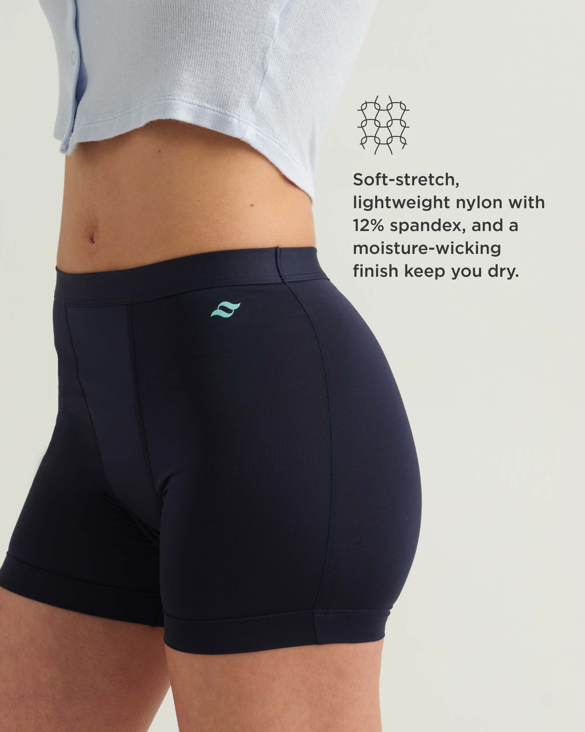 Leakproof Teen Sport Shorts - High Waist Athletic Running Shorts for Women & Girls - Moisture Wicking Workout Gym Yoga Shorts (Perfect for Running, Training, Yoga & Everyday Wear)
