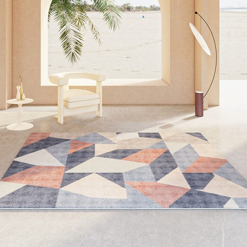 Modern Geometric Area Rugs - Large Contemporary Floor Carpet for Bedroom, Living Room & Dining Room - Non-Slip Soft Home Decor Rug for Cozy Interior Design