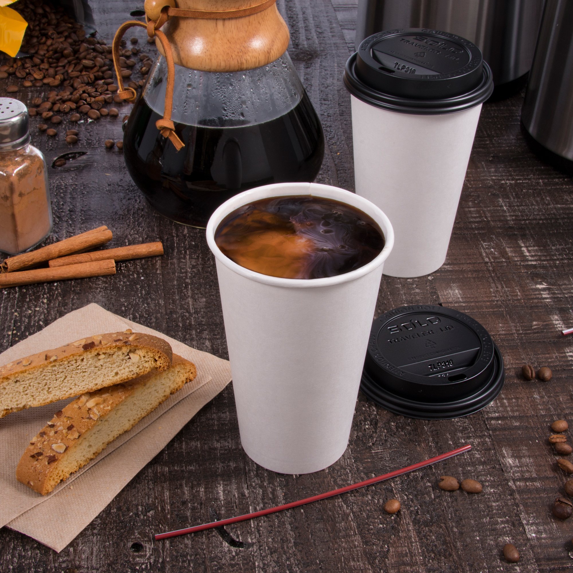 Solo 376W-2050 6 oz White SSP Paper Hot Cups - Case of 1000 Disposable Coffee Cups for Office, Cafes & Restaurants - Eco-Friendly To-Go Drink Containers