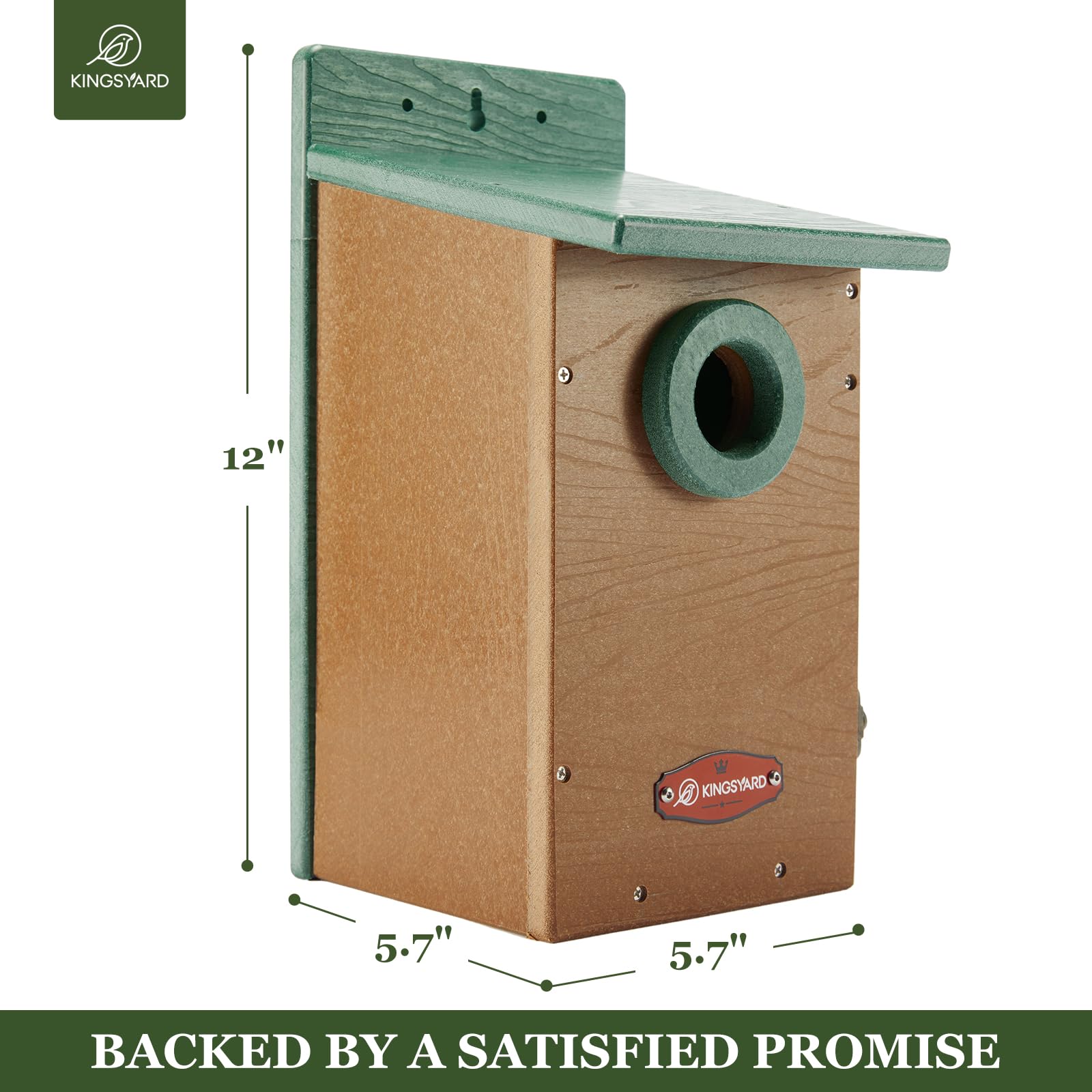 Recycled Plastic Bird House with Guard for Outdoor Garden Birdwatching