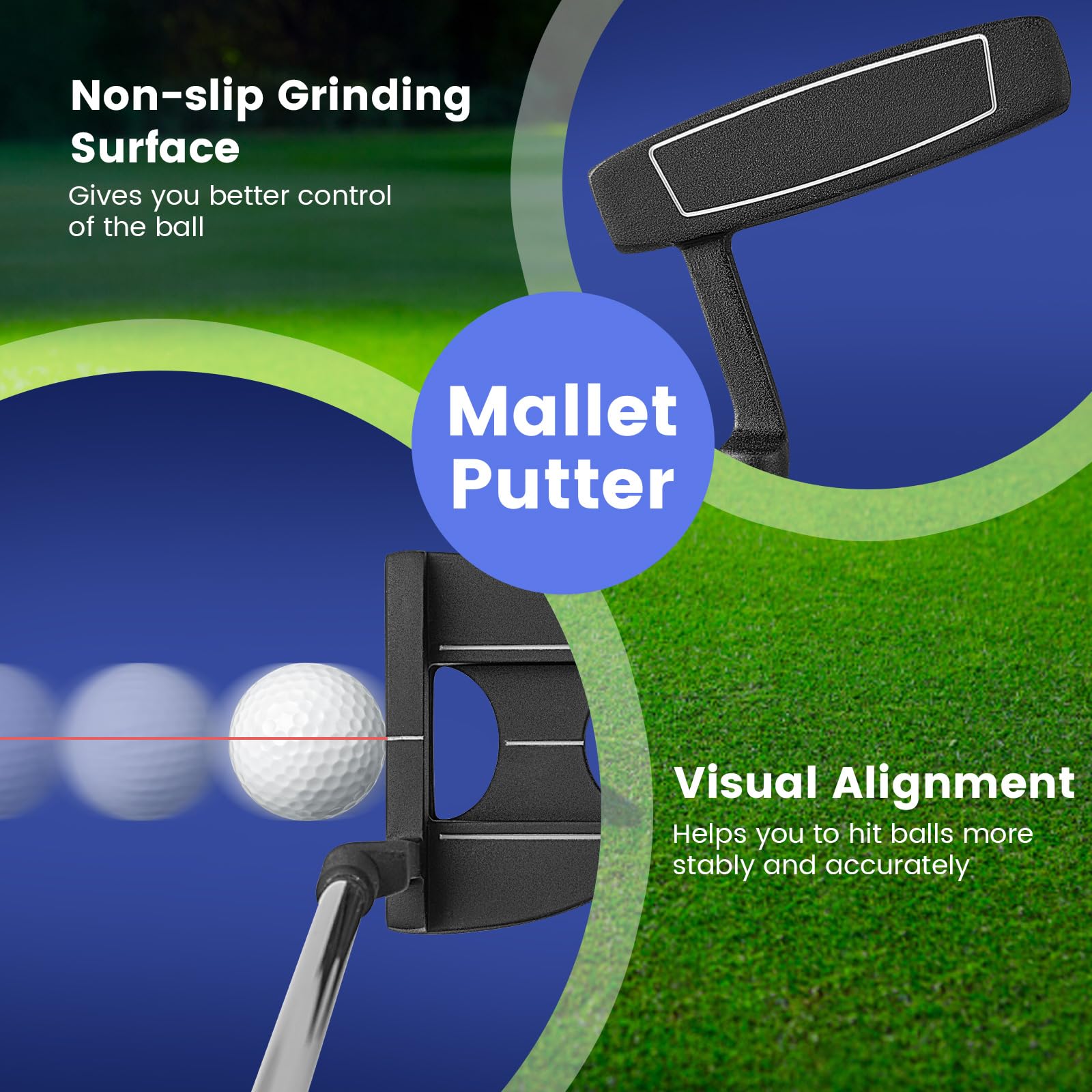 GYMAX Complete 12/14-Piece Right-Handed Golf Club Set for Men - Includes #1 Driver, #3 Fairway, #4 Hybrid, 6-9 Irons, Putter & Head Covers - Perfect for Beginners & Intermediate Golfers - Ideal for Driving Range, Course Play & Practice Sessions