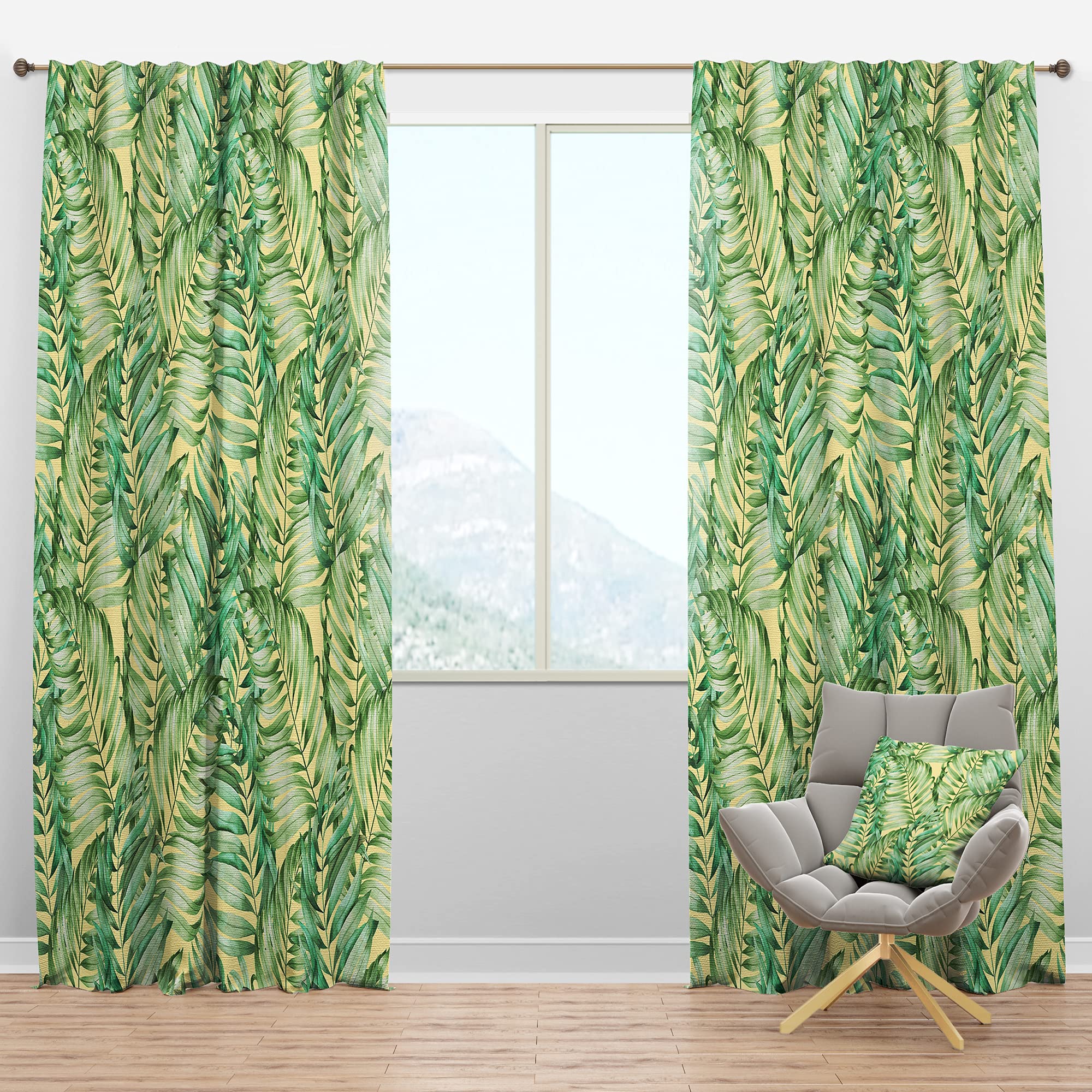 DesignQ Blackout Curtains - Mid-Century Modern Thermal Insulated Single Panel (52x63 inches) for Bedroom & Living Room - Light Blocking, Noise Reducing, Energy Saving Window Drapes | Perfect for Home Theater, Nursery & Shift Workers