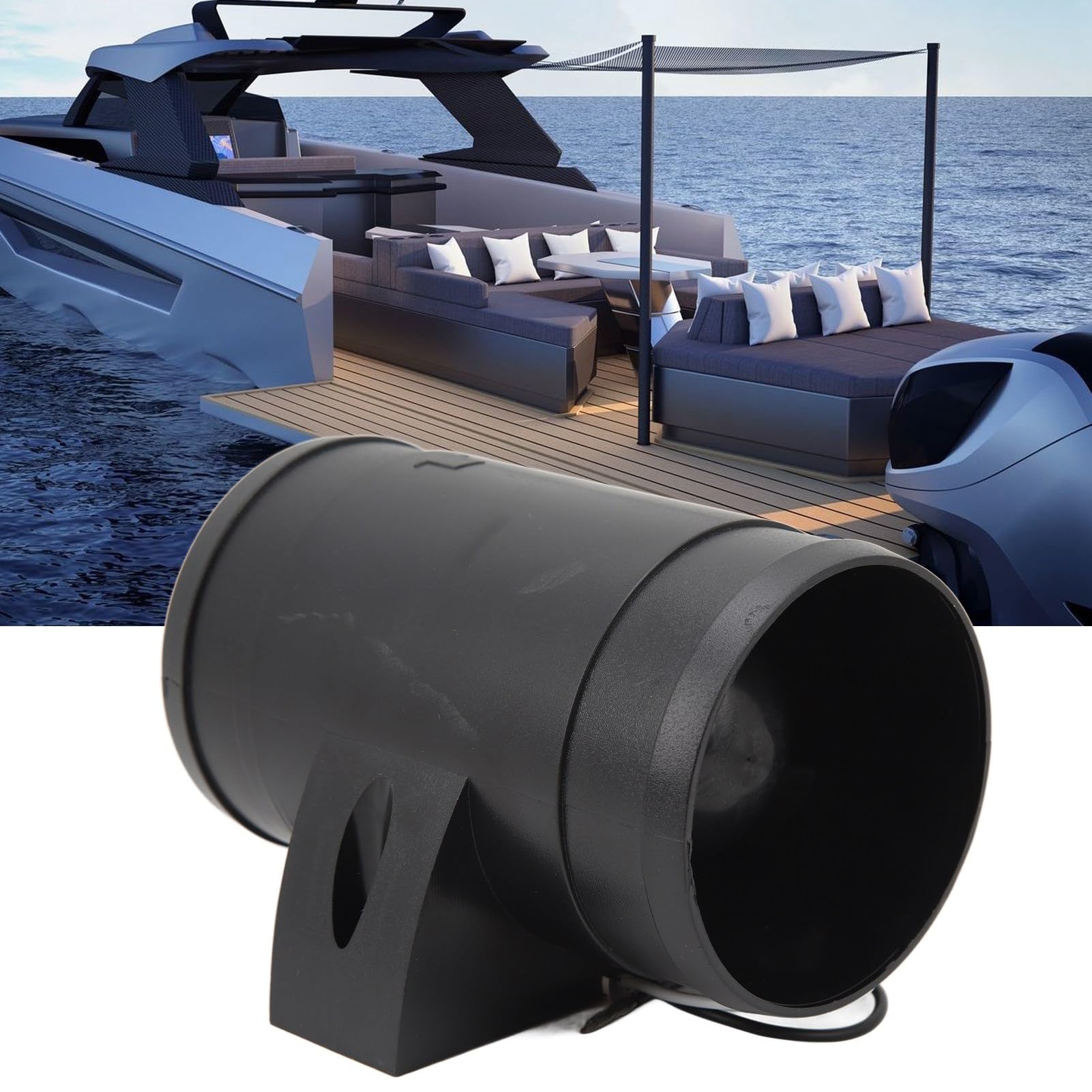 12V RV Ventilation Exhaust Fan - 3 Inch High Air Flow Inline Duct Fan with 5 Blades for Quiet Operation - Perfect for RV, Boat, Yacht & Tiny House Air Circulation