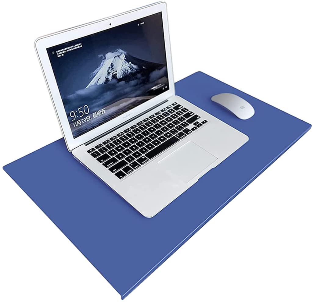 Premium Office Desk Pad with Edge Protector - Large Non-Slip Leather Blotter Mat for Laptop, Keyboard & Mouse | Waterproof Writing Surface & Gaming Mat with L-Shaped Lip | Ideal for Home Office, Workstation & PC Gaming Setup