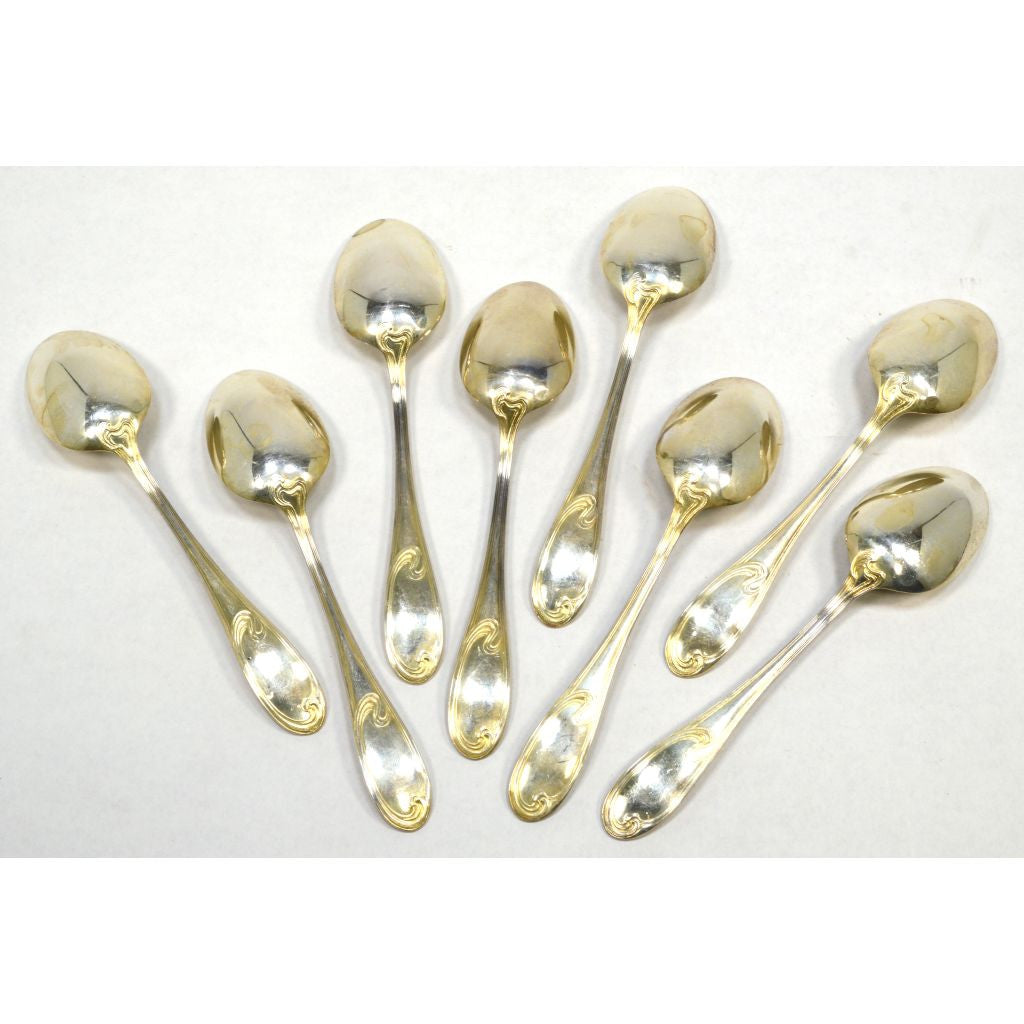Vintage ERCUIS Silver Plated Flatware Set - 32 Pieces (8 Place Settings) with Elegant Wave Pattern - Perfect for Fine Dining, Wedding Gifts & Special Occasions