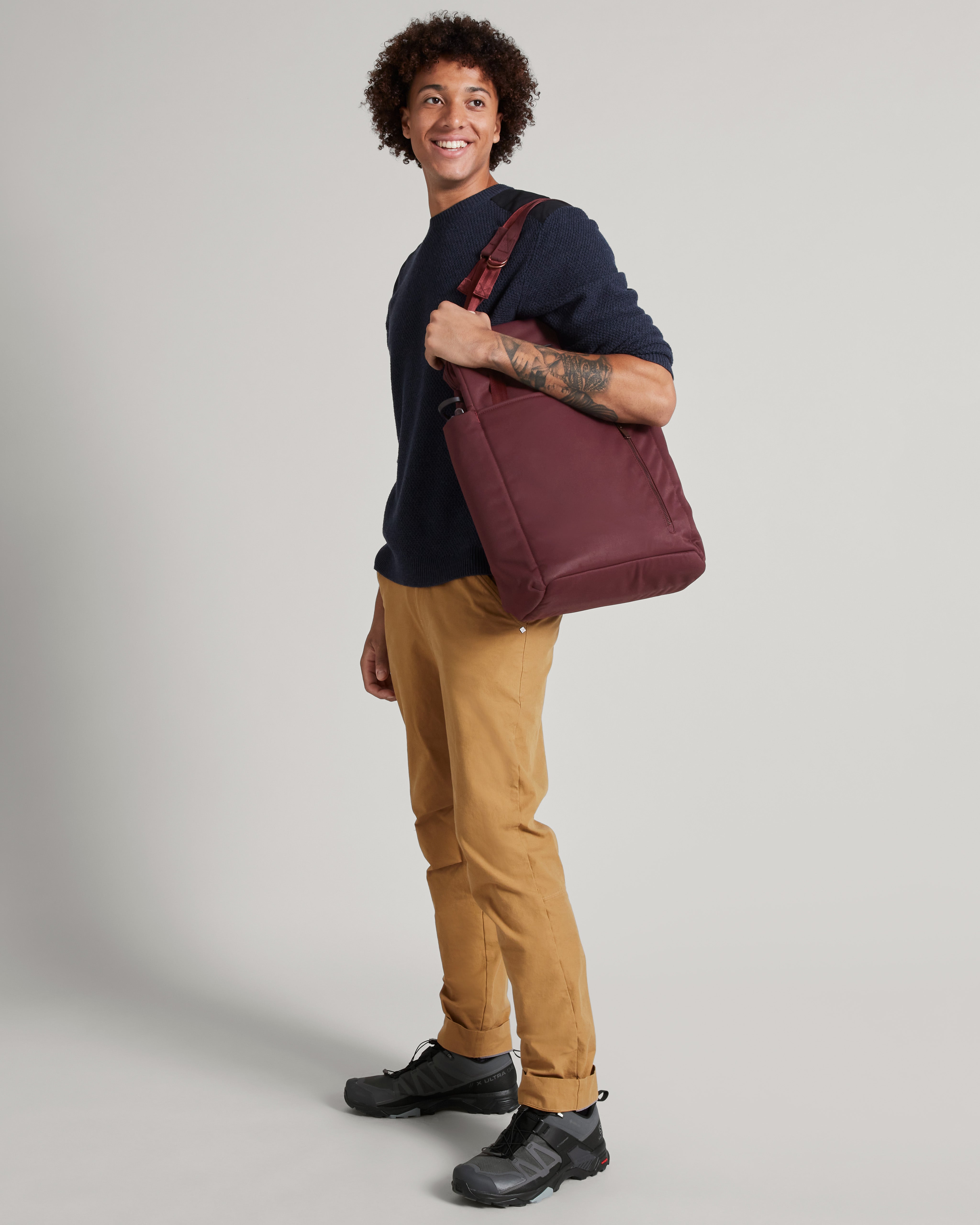 Apex Convertible Tote Bag 20L Mahogany Brown - Stylish Work Tote, Travel Bag & Everyday Carryall for Women & Professionals