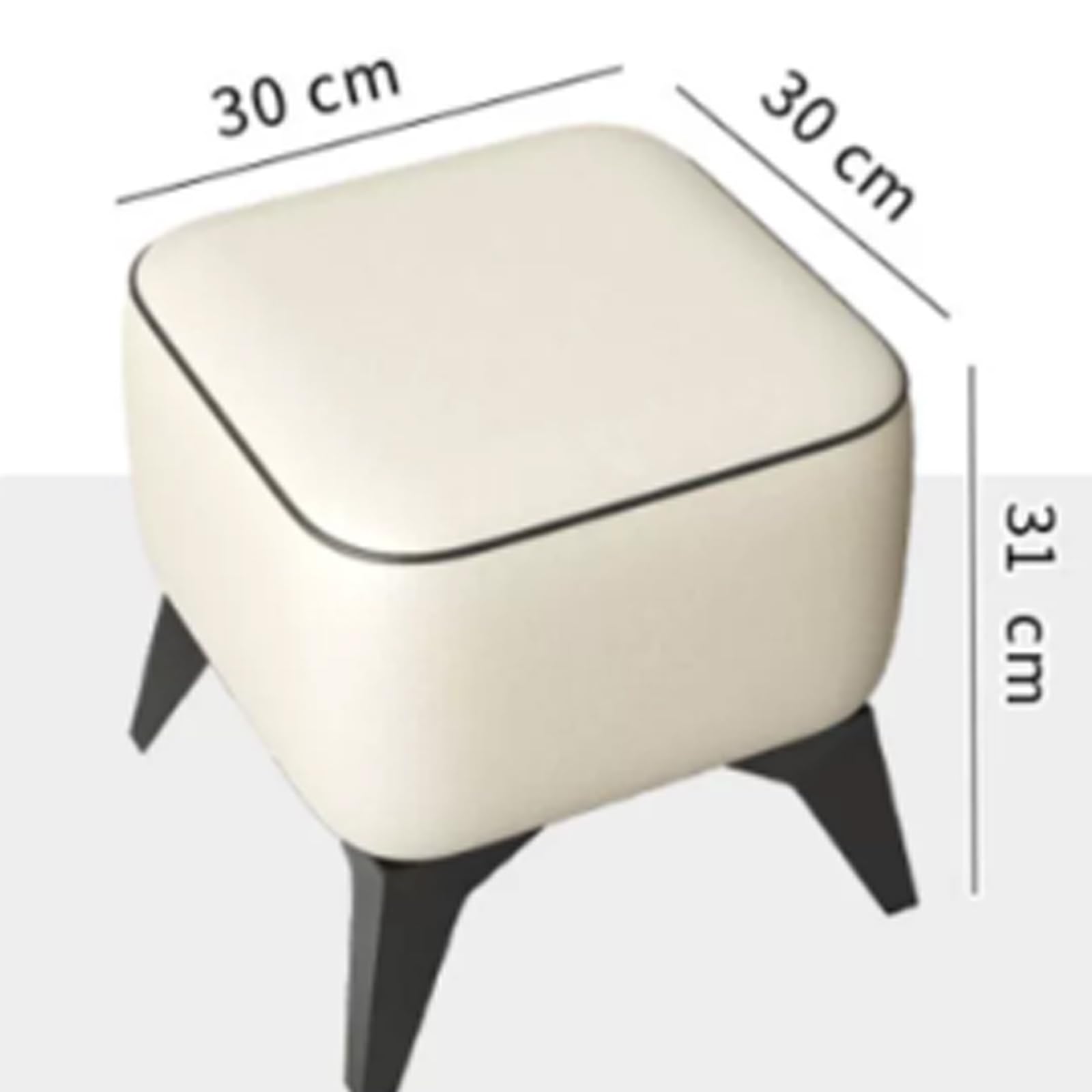 Comfortable Oval Stool with Berber Fleece - Green Sofa Stool for Living Room, Office, Bedside & Shopping Mall | Perfect for Changing Shoes, Resting & Clothing Stores