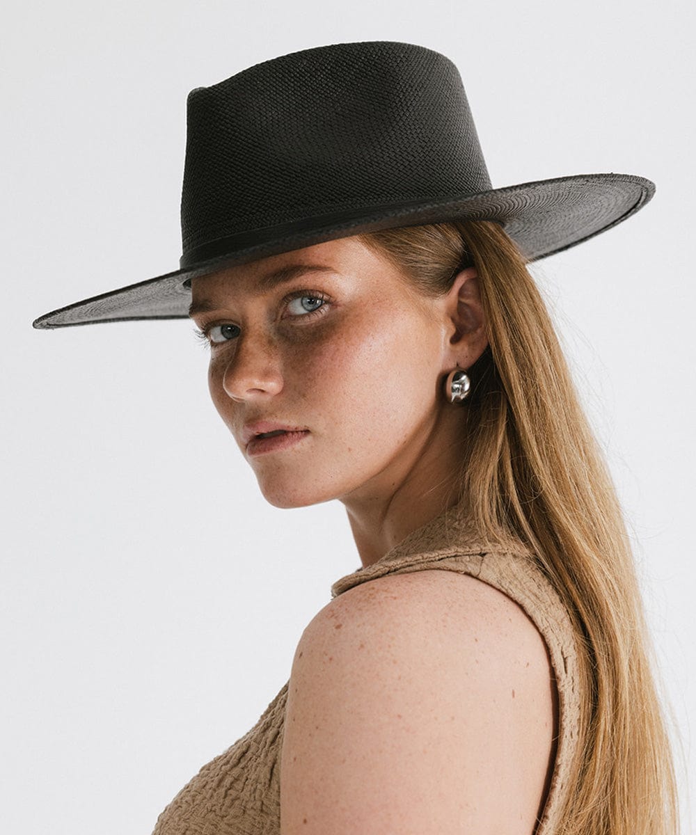 Carmen Panama Straw Hat for Women - Breathable Wide Brim Sun Hat for Beach, Garden & Outdoor Activities