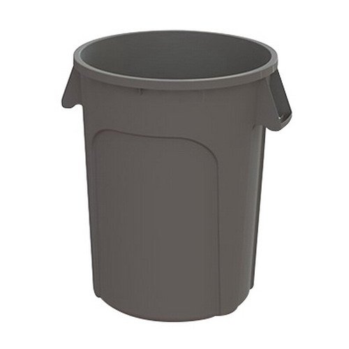 32 Gallon Gray Economy Value Plus Trash Can - Heavy Duty Waste Container for Home, Office, and Outdoor Use