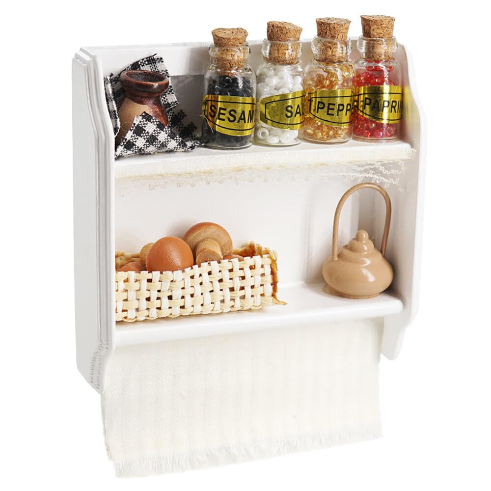 Odoria 1/6 Scale Miniature Spice Rack - Realistic Dollhouse Kitchen Accessories for Collectors & DIY Enthusiasts - Perfect for Dollhouse Decor, Miniature Displays & Model Kit Scenes