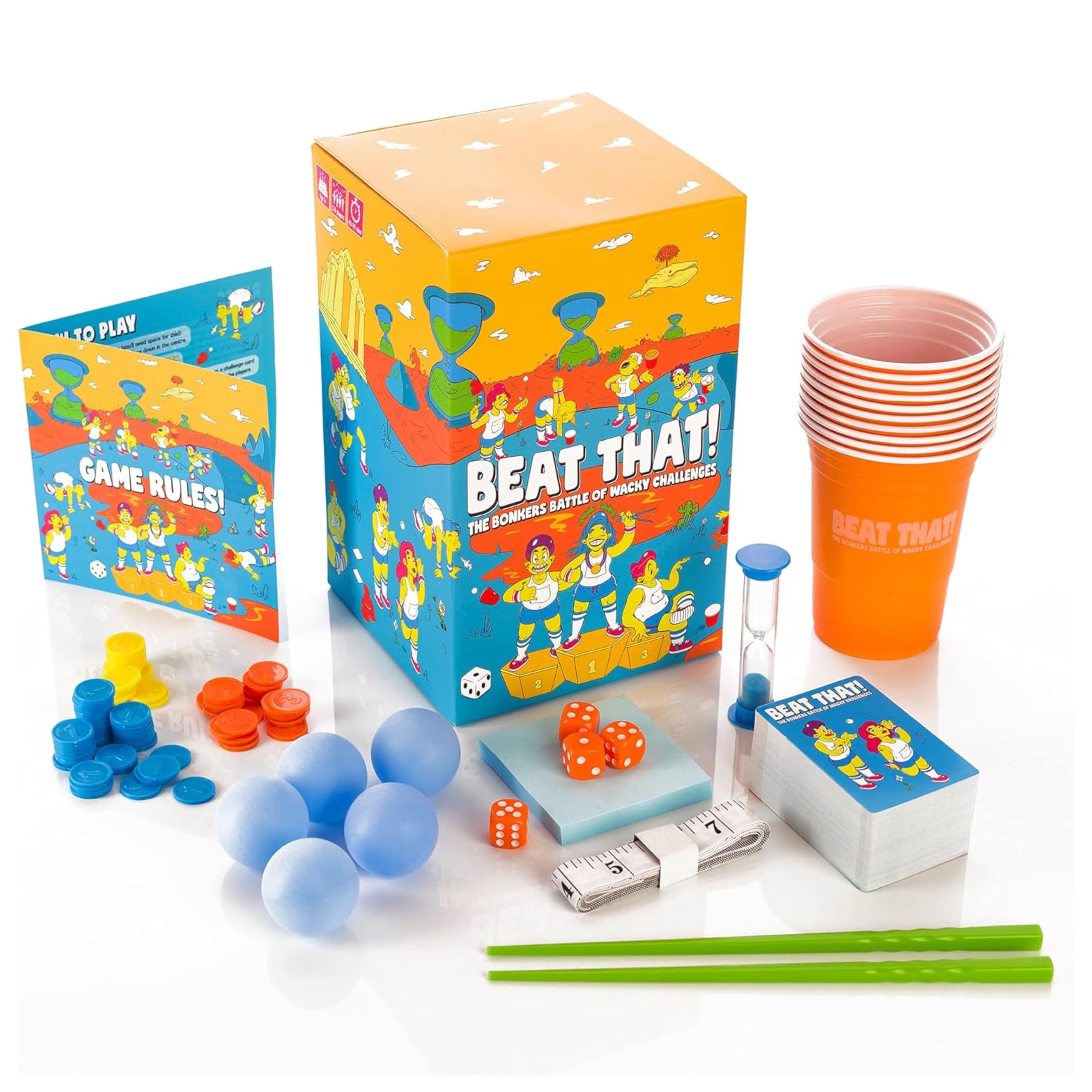 Beat That! The Bonkers Battle of Wacky Challenges - Fun Family Card Game for Kids & Adults - Creative Party Board Game for Memorable Moments - Perfect for Game Nights, Birthday Parties & Family Gatherings
