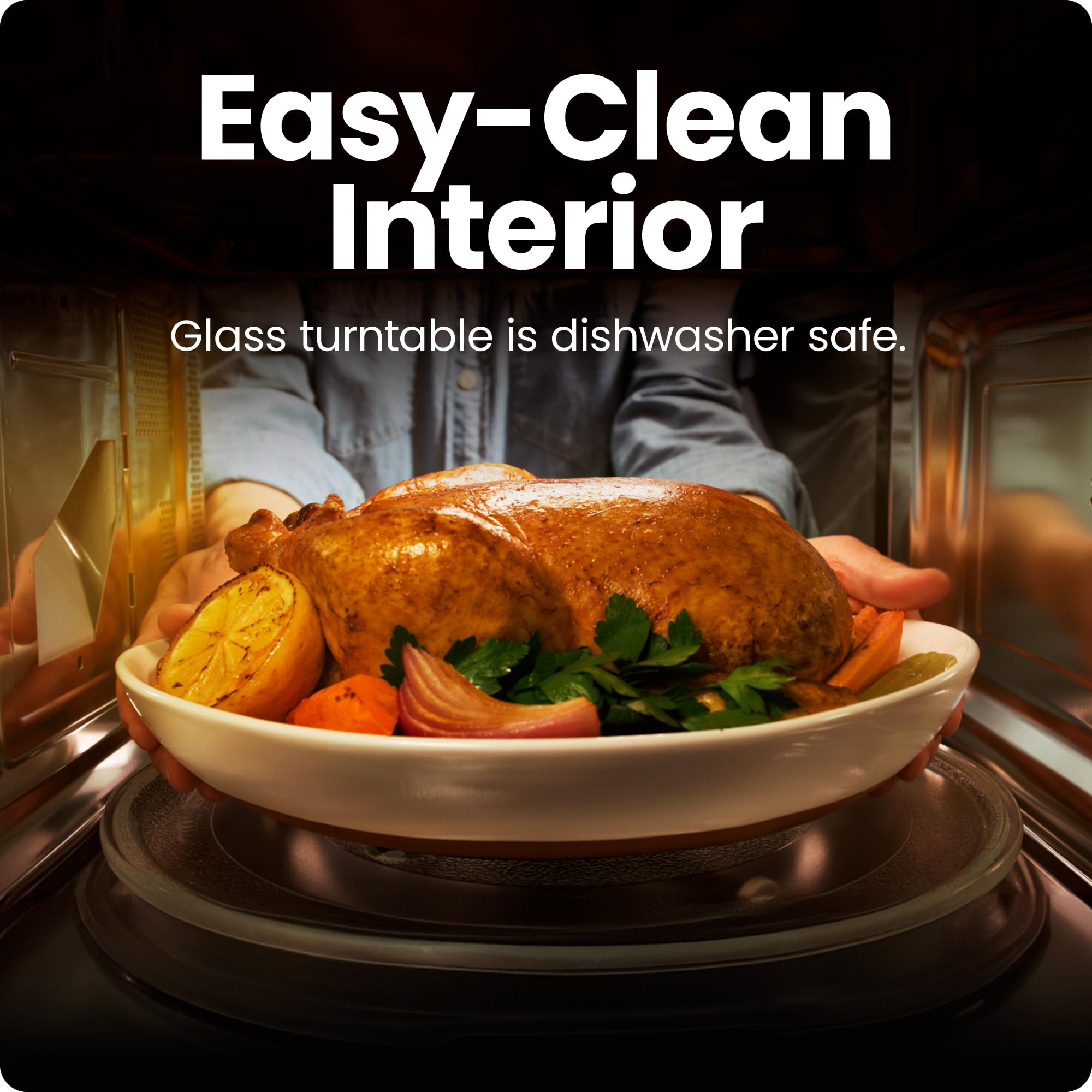 Chefman 0.7 Cu. Ft Stainless Steel Countertop Microwave Oven - 700W Digital Microwave with 6 Auto Menus, 10 Power Levels, Eco Mode & Child Lock - Perfect for Small Kitchens, Dorms & Offices
