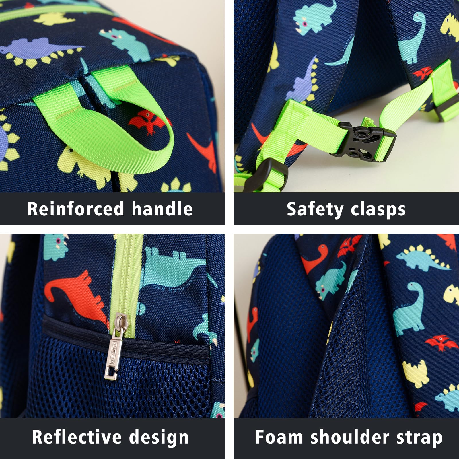 Dinosaur Kids Backpack for Boys & Girls - School & Travel Use