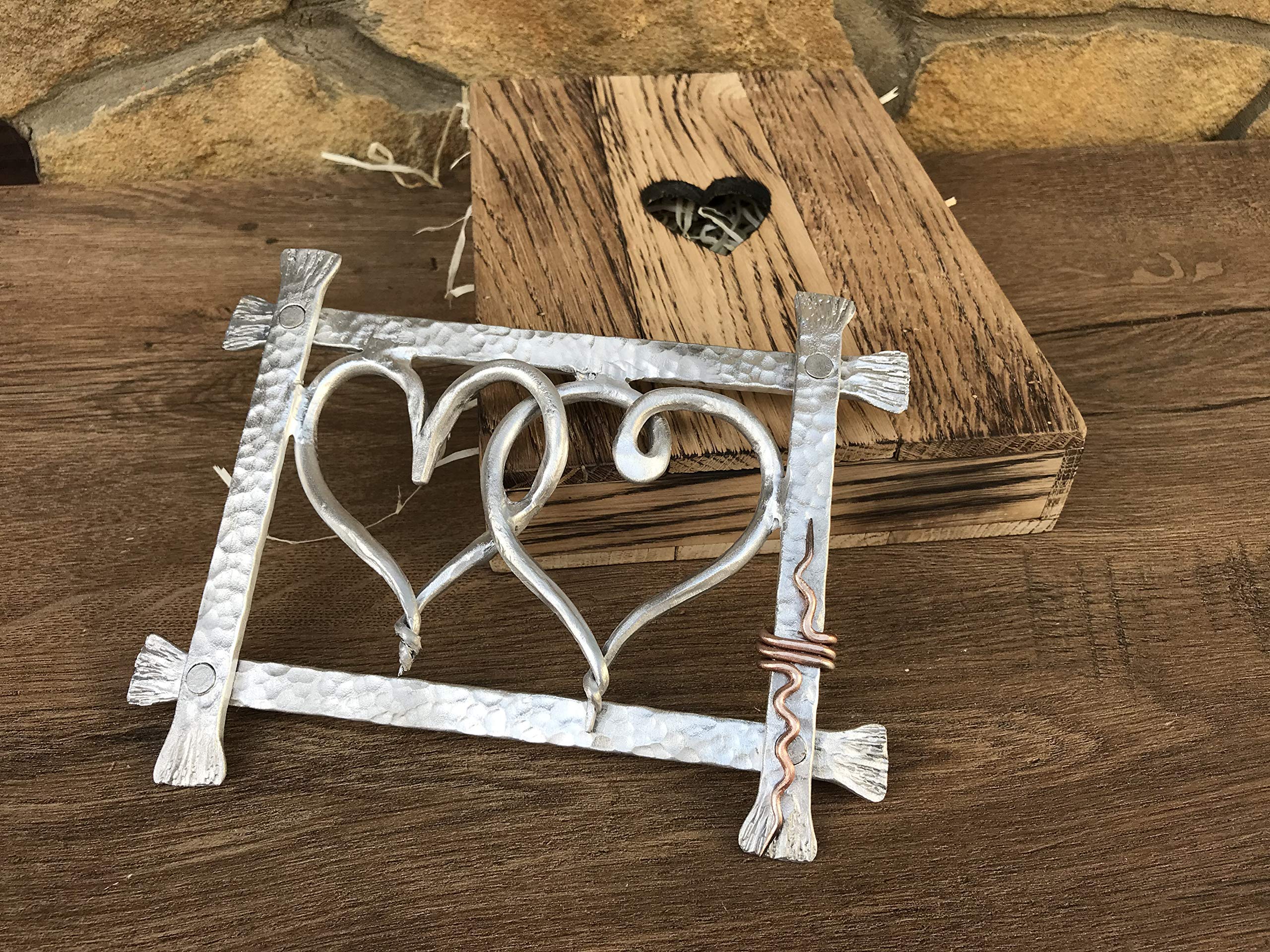 Elegant Tin Anniversary Gift in Wooden Box - 10th Wedding Anniversary Present for Couples - Perfect for Milestone Celebrations & Romantic Occasions