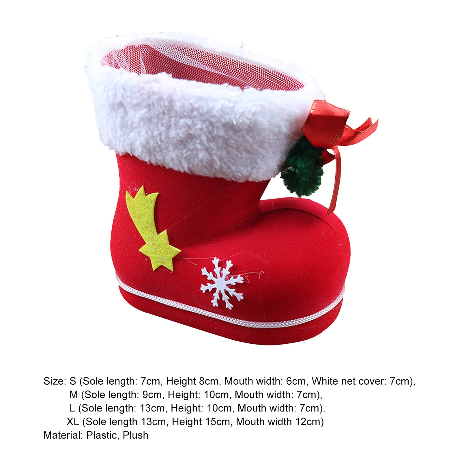 Christmas Stockings & Candy Boots - Cute Plush Red Santa Gift Stocking for Christmas Tree Decorations | Perfect for Holiday Gifts, Party Favors & Festive Home Decor
