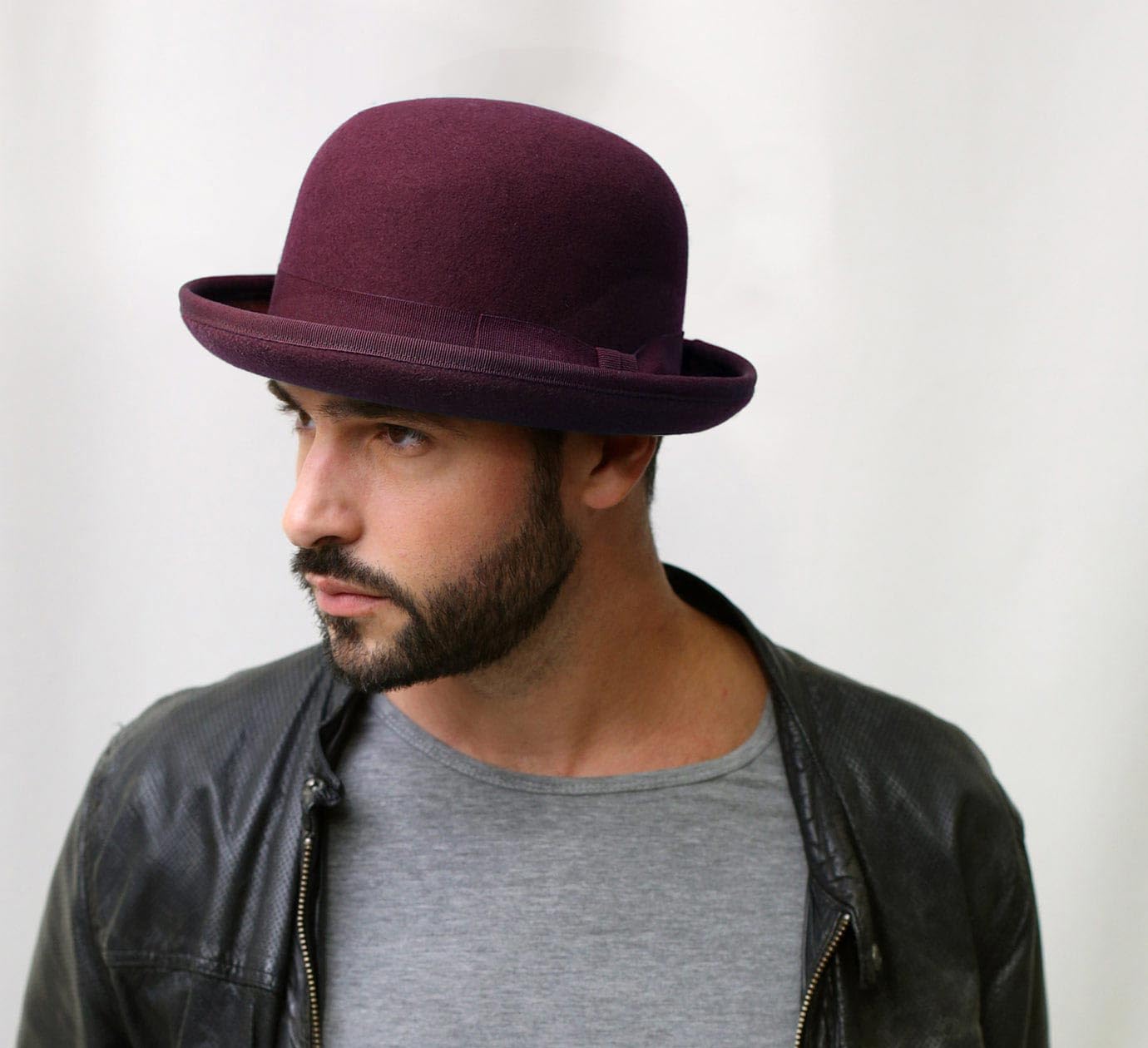Wool Felt Bowler Hat for Men & Women - Vintage Style
