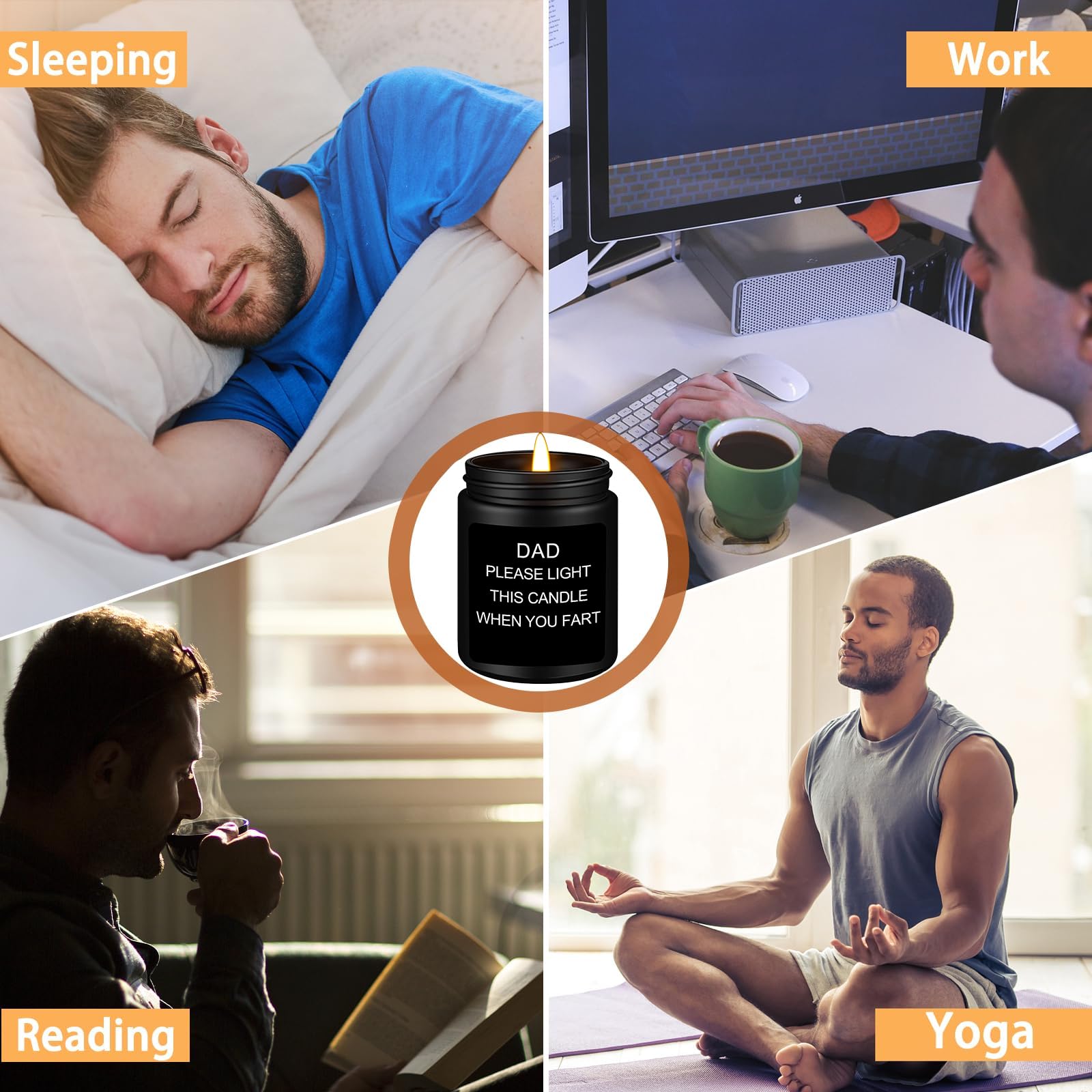 Lihome Best Dad Ever Gifts Set - Sandalwood & Wooden Pine Scented Candles for Father's Day, Birthday, Thanksgiving & Christmas | Thoughtful Present from Daughter or Son | Perfect for Home Office Relaxation & Gift Giving