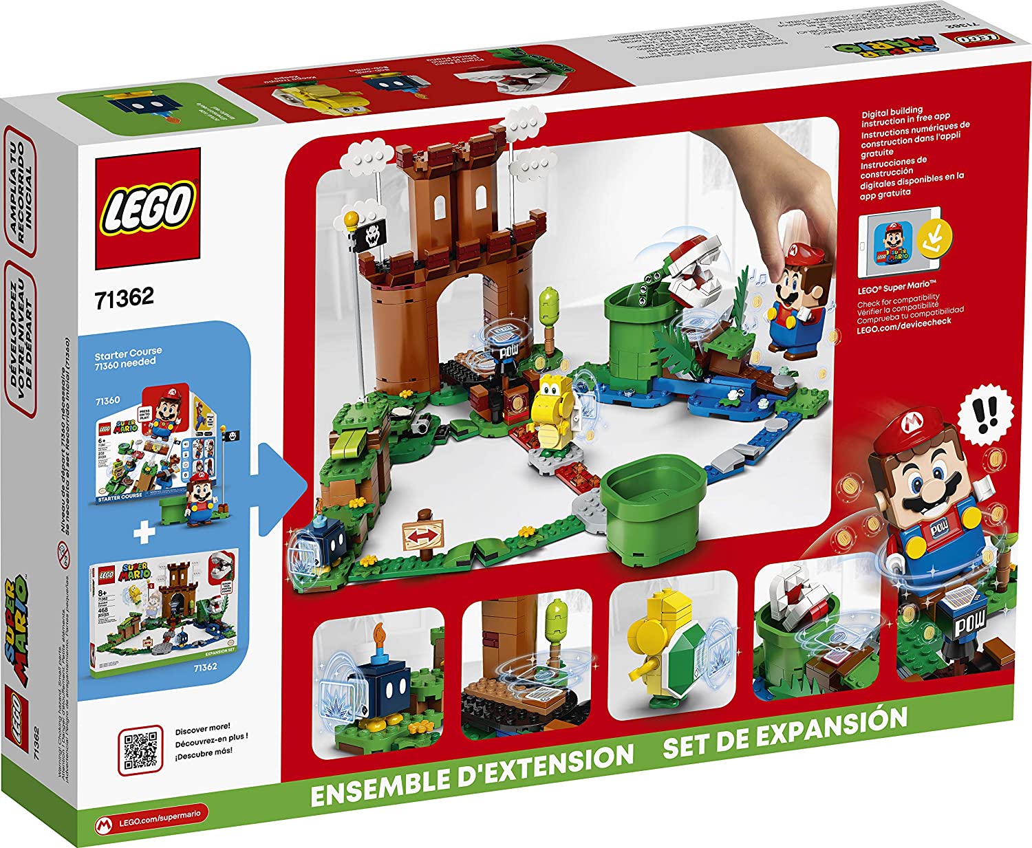 LEGO Super Mario Guarded Fortress Expansion Set 71362 - Interactive Building Toy for Kids with Mario Figure - Perfect for Creative Play & Collectors (Compatible with Other LEGO Mario Sets)