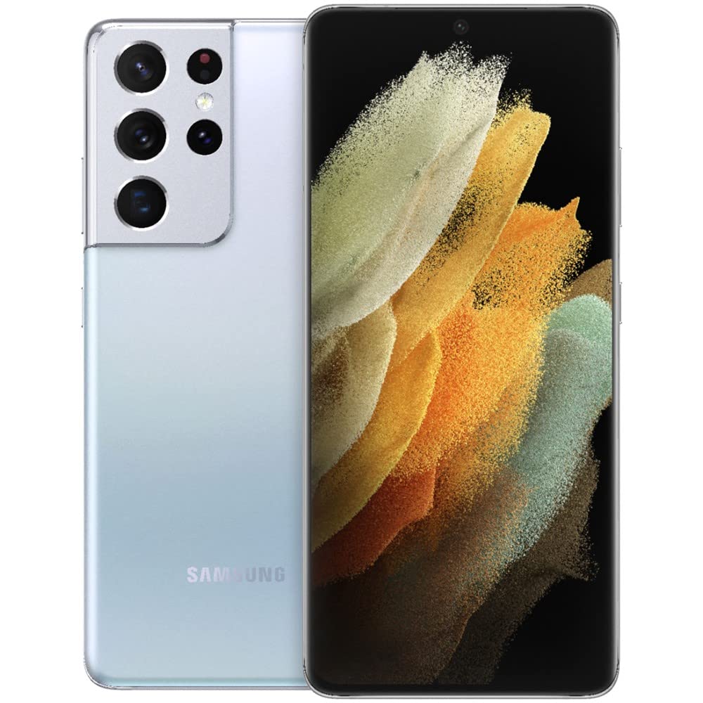 Samsung Galaxy S21 Ultra 5G Unlocked Smartphone - US Version 256GB Phantom Silver (Renewed) | Premium Android Phone for Streaming, Gaming & Photography