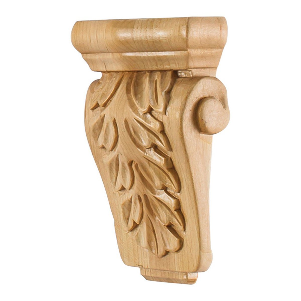 Hard Maple Acanthus Small Corbel 3-5/8